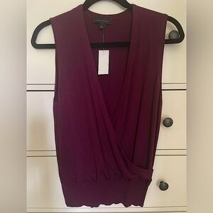 Ann Taylor Sleveless Vest in Burgundy NWT